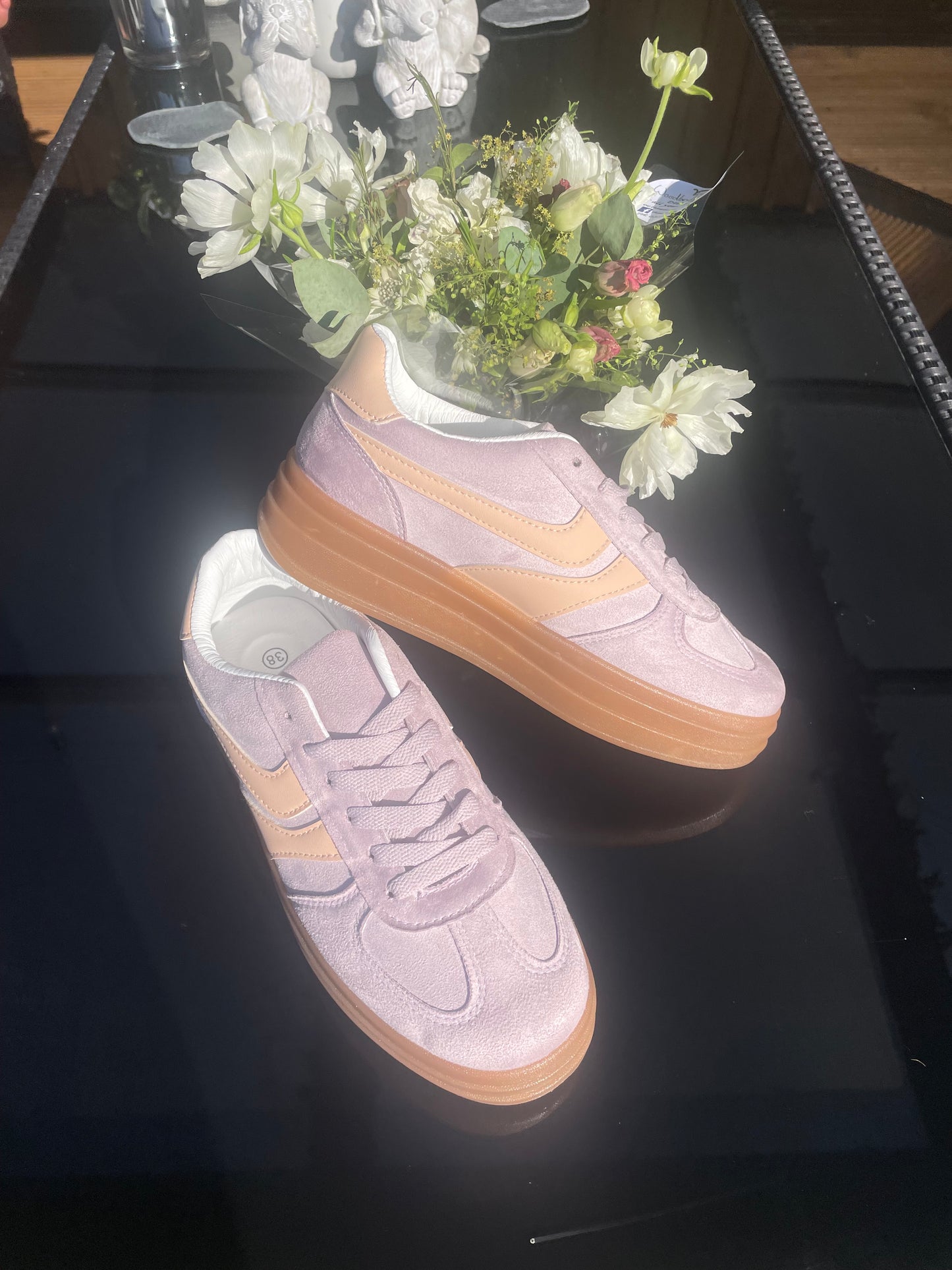 Mara ladies gum soles trainers