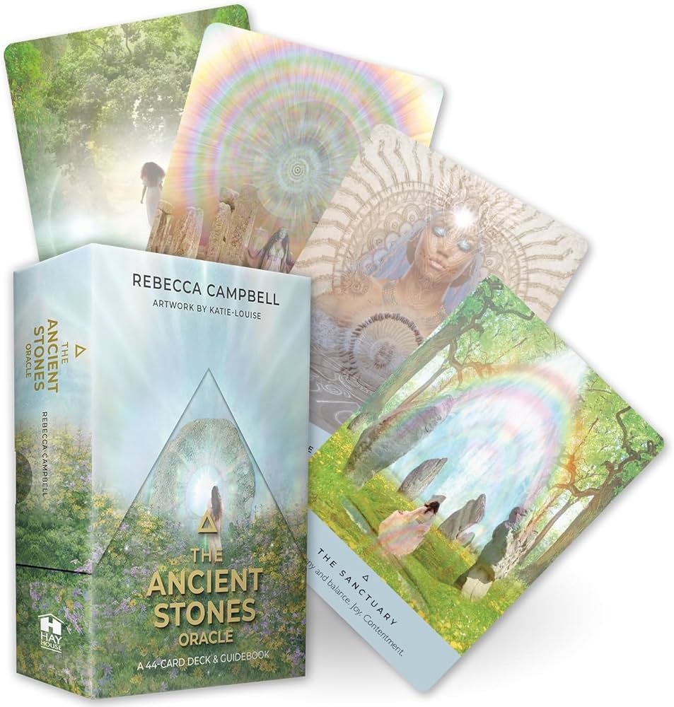 Rebecca Campobell The ancient stones oracle cards, looking for guidance or manifestin these card willl be perfect to add to your daily journaling routine