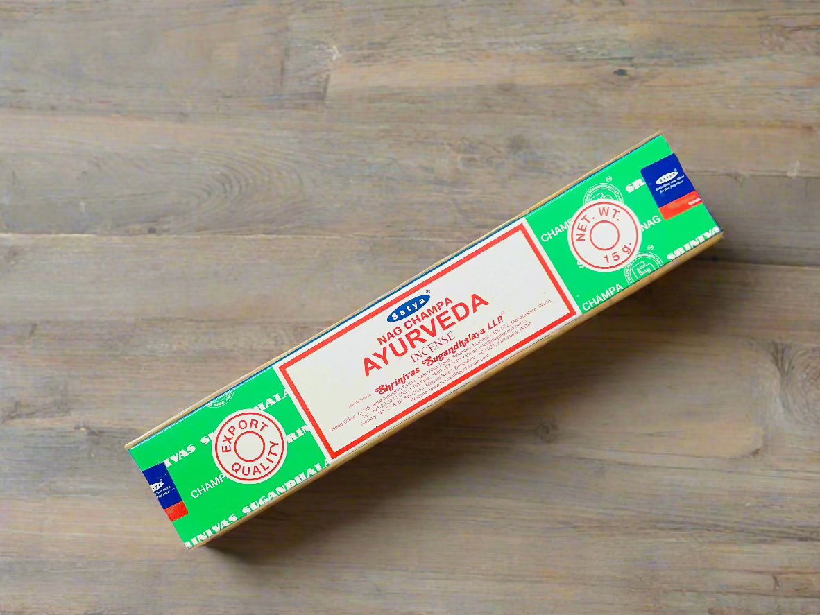 Beautiful hand rolled satya traditional indian incense stick for cleansing and fragrancing your home and space. Meditating space used for meditations.