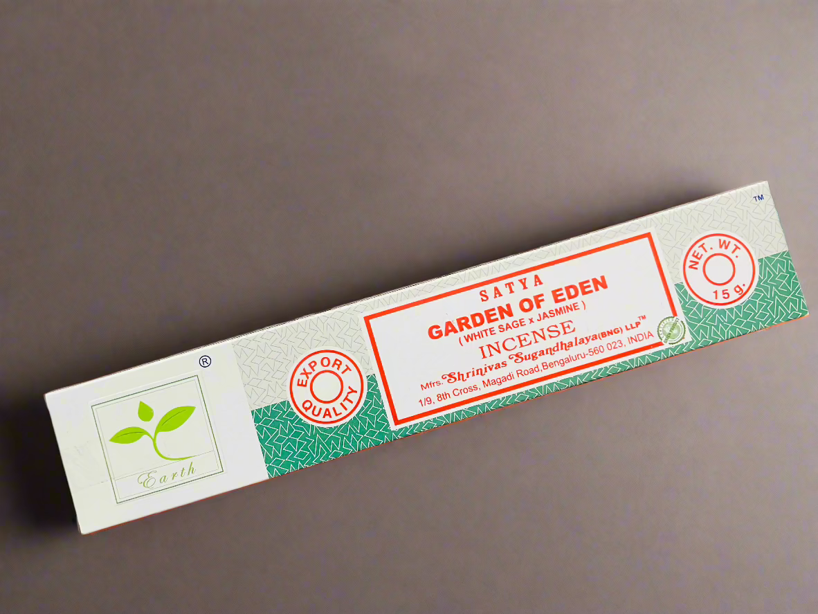 Beautiful hand rolled satya traditional indian incense stick for cleansing and fragrancing your home and space. Meditating space used for meditations.