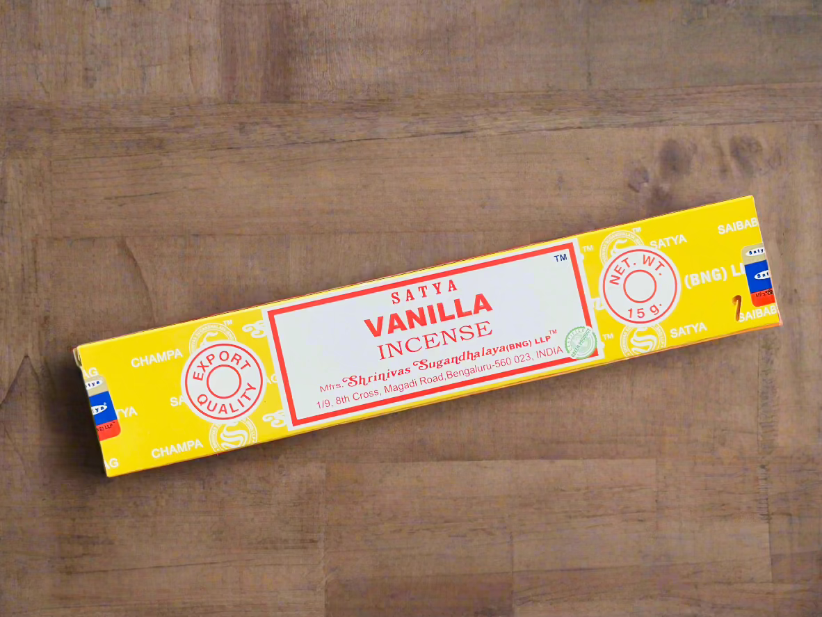 Beautiful hand rolled satya traditional indian incense stick for cleansing and fragrancing your home and space. Meditating space used for meditations.