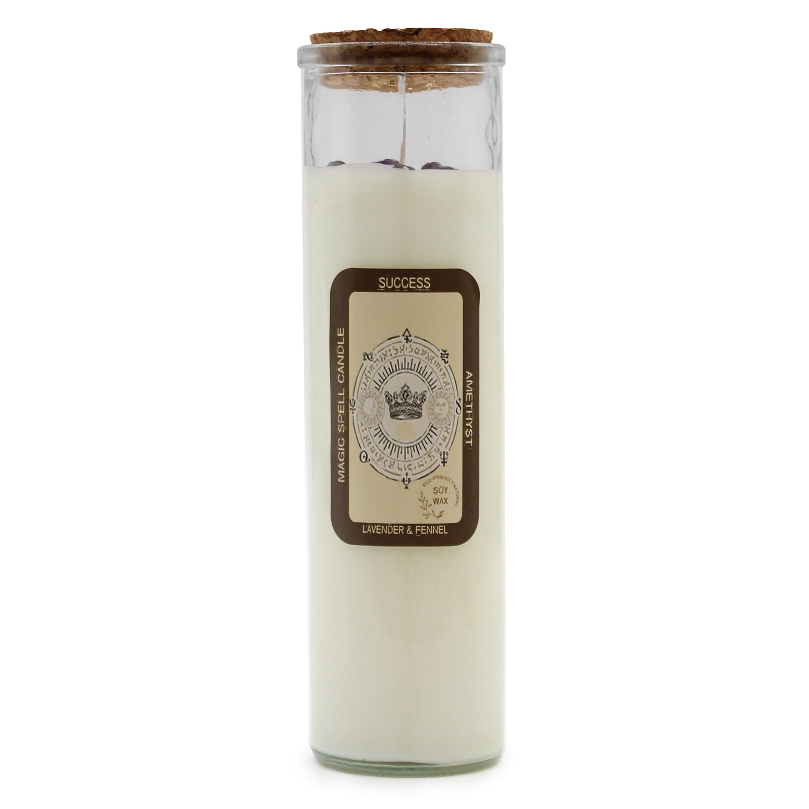 What is your Magic Spell Candle - Success for? -To ignite the spark of achievement and propel you towards your goals. To attract success, abundance, and prosperity into your life. Embedded within the candle, you will discover genuine&nbsp;Amethyst, known as the stone of success, promoting clarity of thought, inner strength, and spiritual growth. The captivating scent of fennel and lavender, known for its stimulating and motivating properties, 