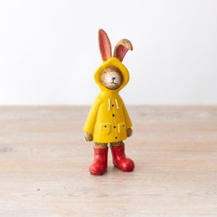 Jasper Rabbit with yellow raincoat and wellies