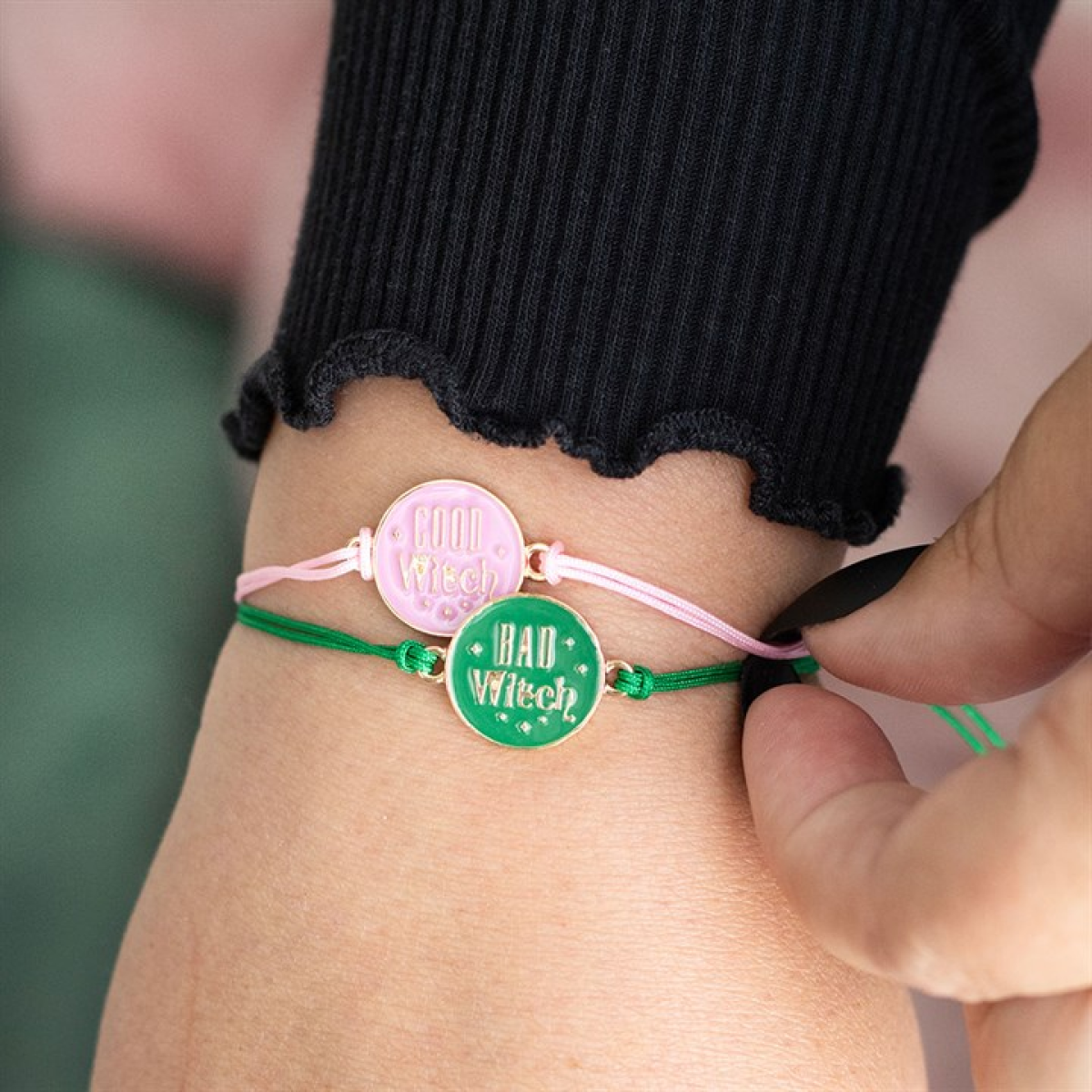 Which Witch are You? Set of 2 Good Witch and Bad Witch Bracelets