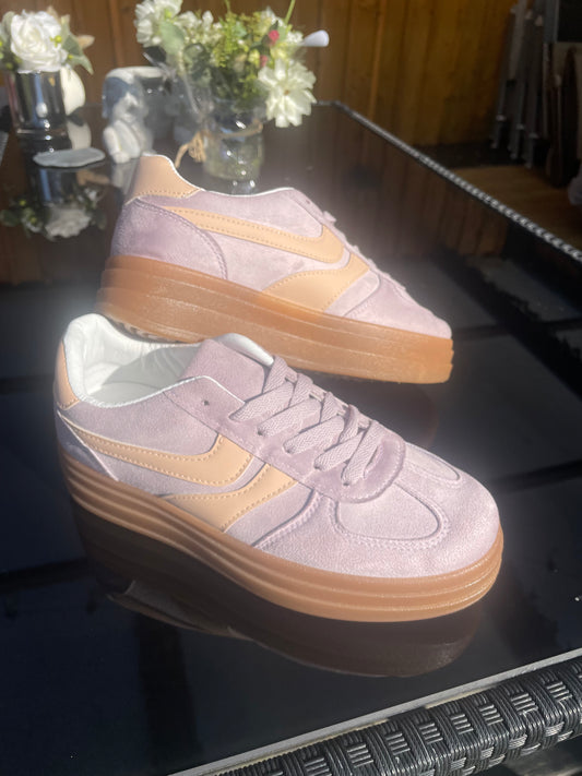 Mara ladies gum soles trainers