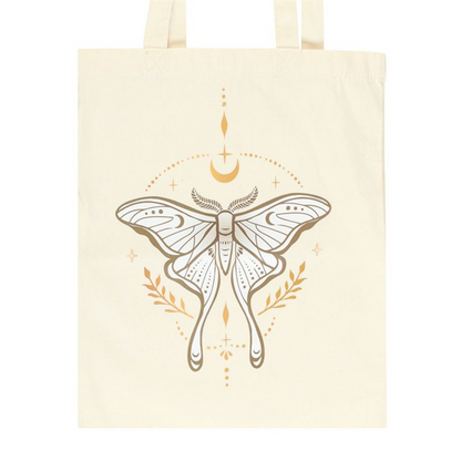 Light Luna Moth Polycotton Tote Bag