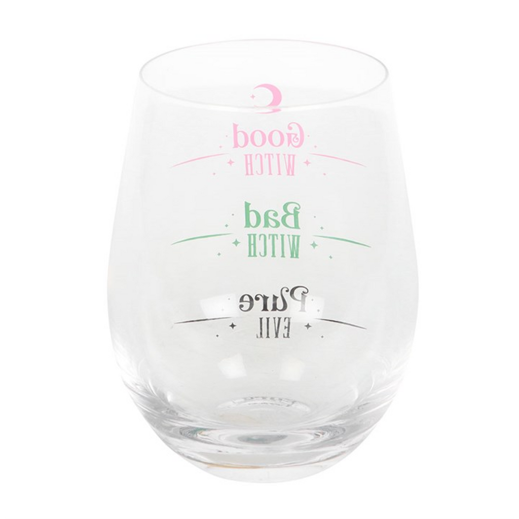 Good Witch, Bad Witch Stemless Glass