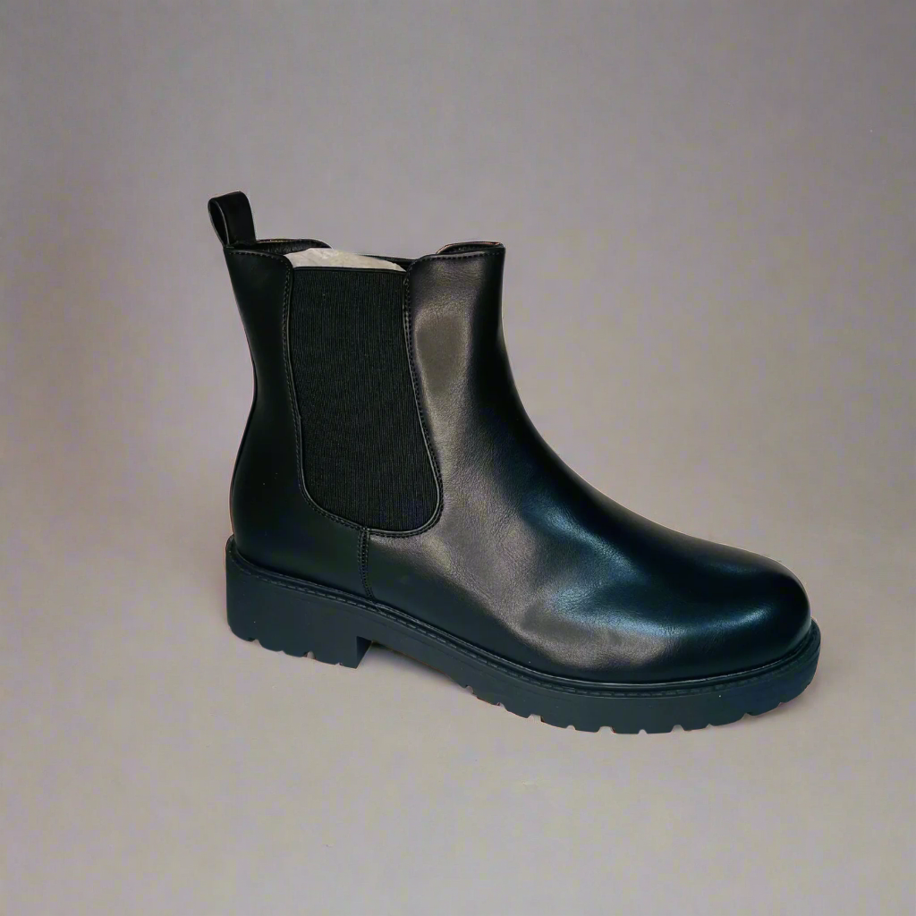 fashion boots, black boot, brown boot, doc style boot, slip on boot