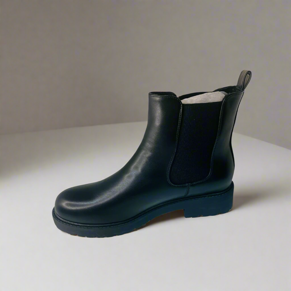 fashion boots, black boot, brown boot, doc style boot, slip on boot