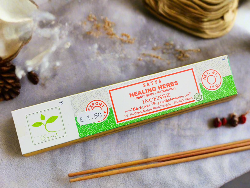 Beautiful hand rolled satya traditional indian incense stick for cleansing and fragrancing your home and space. Meditating space used for meditations. Healing incense