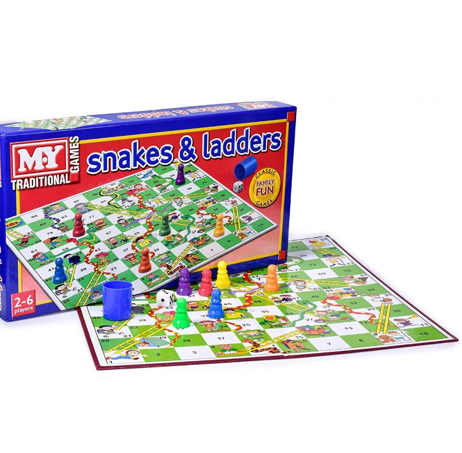 Snakes & Ladders Game for Kids & Adults - Retro Board Games