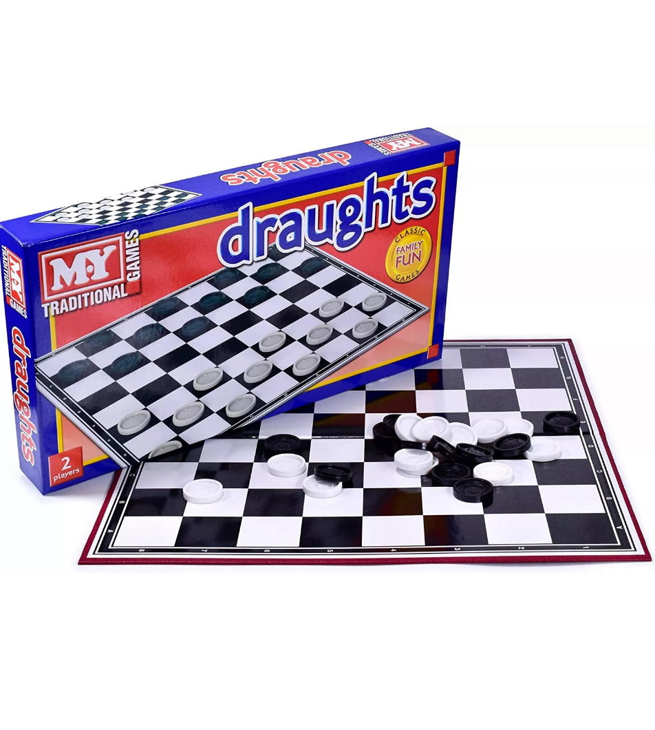 Draughts Game - Traditional Checkers Board Game