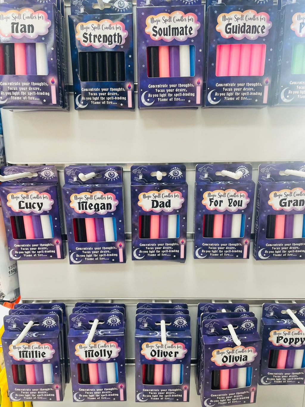 Mag spell candles, set your intentions with these magic spell candles, add you =your alter, makes a lovely gift for you manifestors to manifest or use in their witch practises 