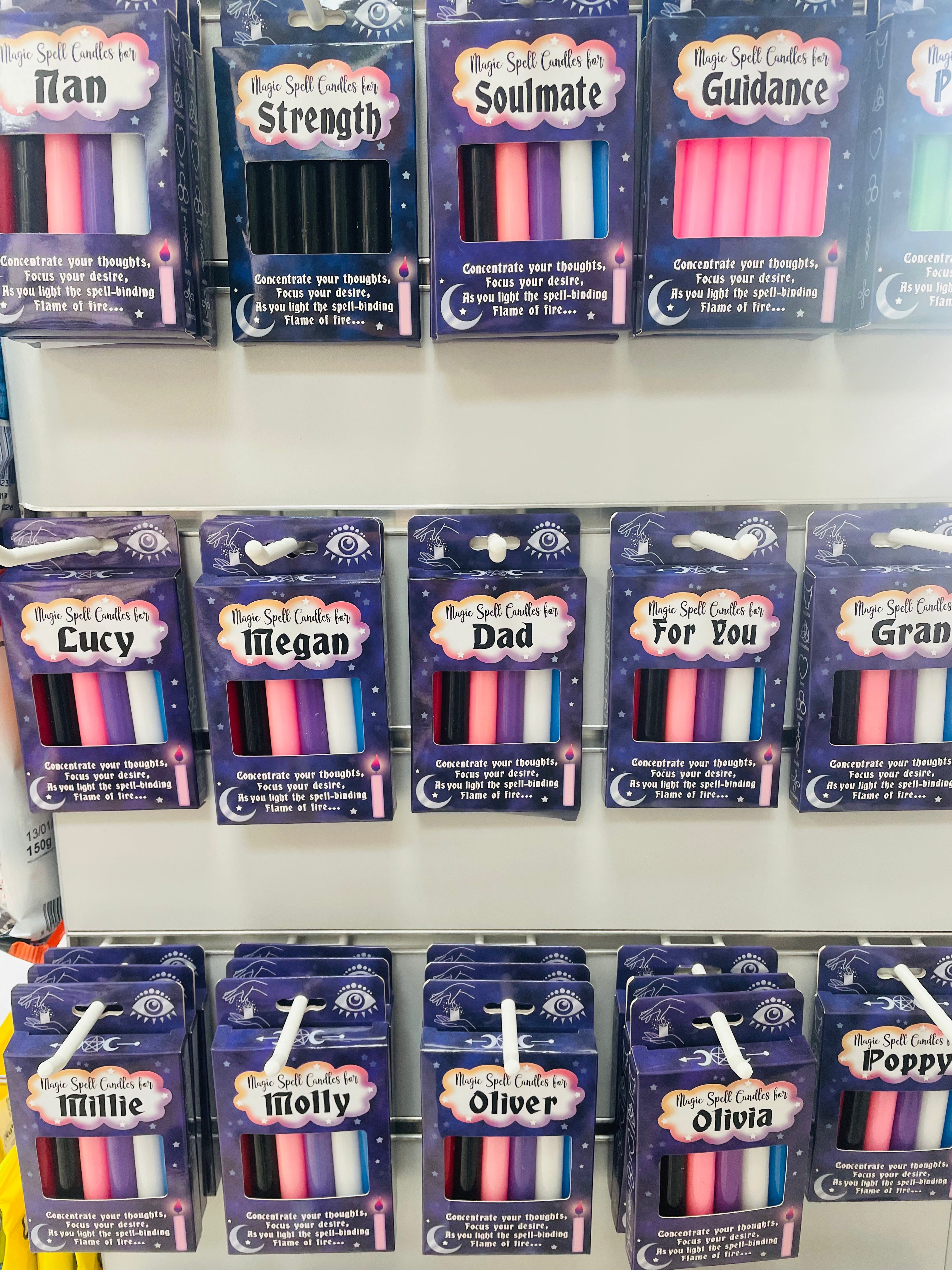 Mag spell candles, set your intentions with these magic spell candles, add you =your alter, makes a lovely gift for you manifestors to manifest or use in their witch practises 