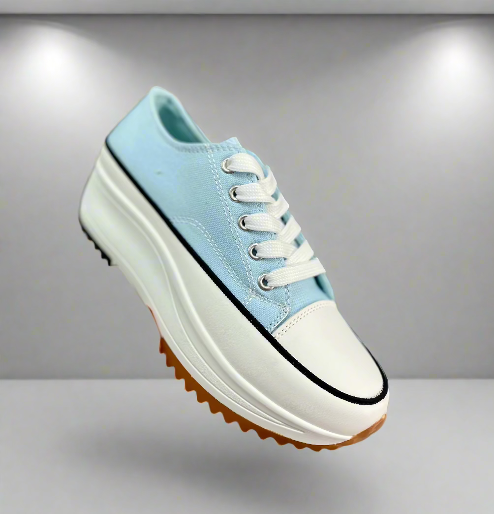 canvas trainer shoe comfort platform Urban Jacks Collection, a stunning lace-up canvas shoe designed for the modern woman.