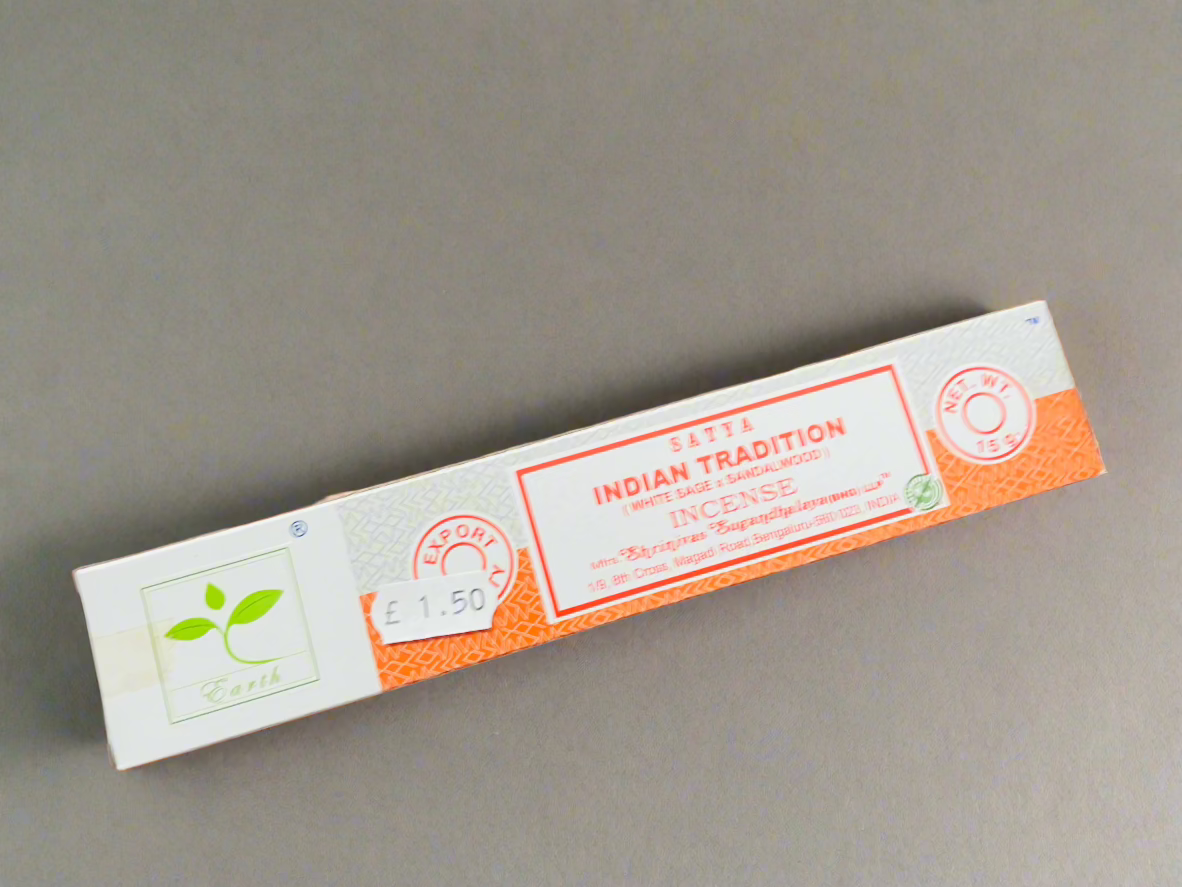 Beautiful hand rolled satya traditional indian incense stick for cleansing and fragrancing your home and space. Meditating space used for meditations. 