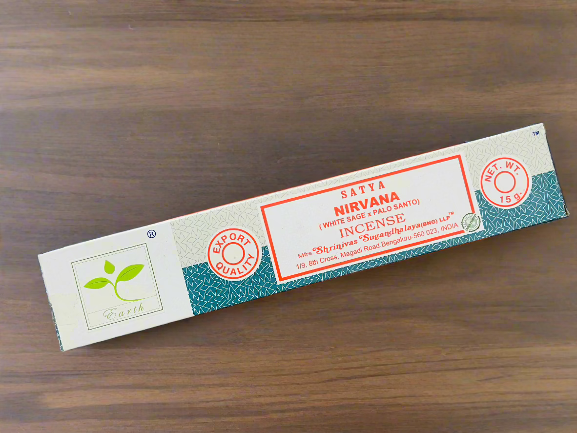 Beautiful hand rolled satya traditional indian incense stick for cleansing and fragrancing your home and space. Meditating space used for meditations. 