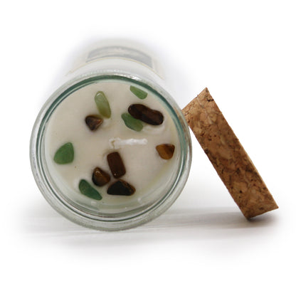 What is your Spell Candle - Prosperity for? - To attract abundance, wealth, and financial blessings into your life. To unlock the doors to financial success and create a harmonious flow of abundance. Embedded within the candle, you will discover a genuine Tiger eye, a stone of courage, motivation, and financial stability, while green aventurine promotes luck, prosperity, and opportunities. The refreshing fragrance of lemon honeysuckle, known for its uplifting and invigorating properties, will fill the air, 