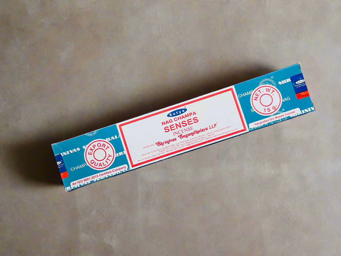 Beautiful hand rolled satya traditional indian incense stick for cleansing and fragrancing your home and space. Meditating space used for meditations. 