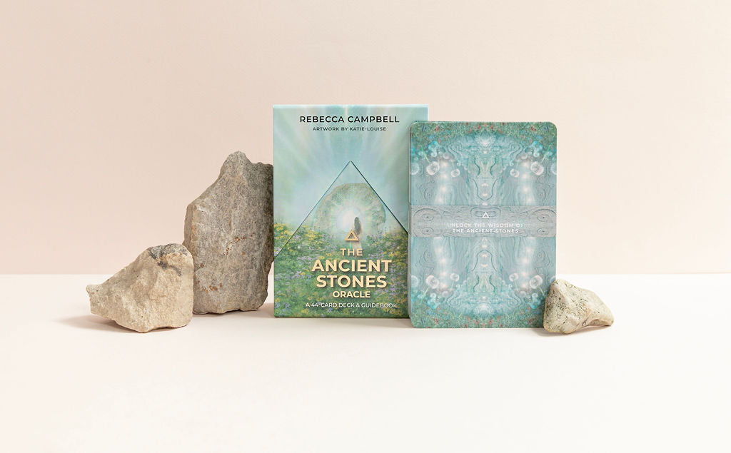 Rebecca Campobell  The ancient stones oracle cards, looking for guidance or manifestin these card willl be perfect to add to your daily journaling routine