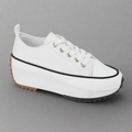 canvas trainer shoe comfort platform Urban Jacks Collection, a stunning lace-up canvas shoe designed for the modern woman.