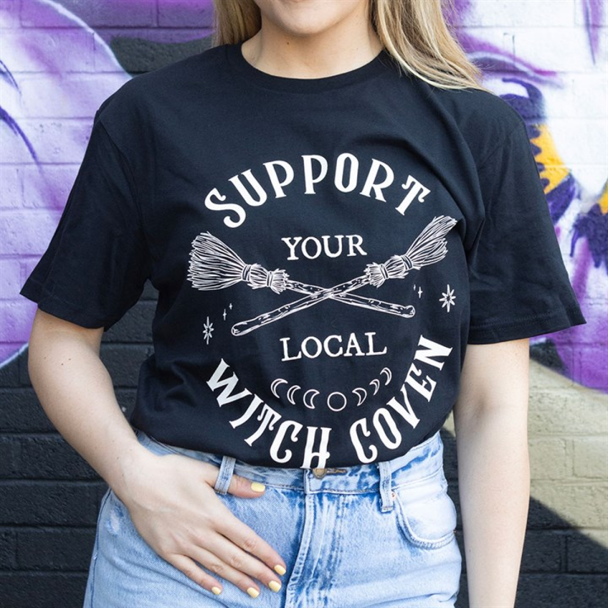 Support Your Local Witch Coven Unisex T-shirt  - Size S