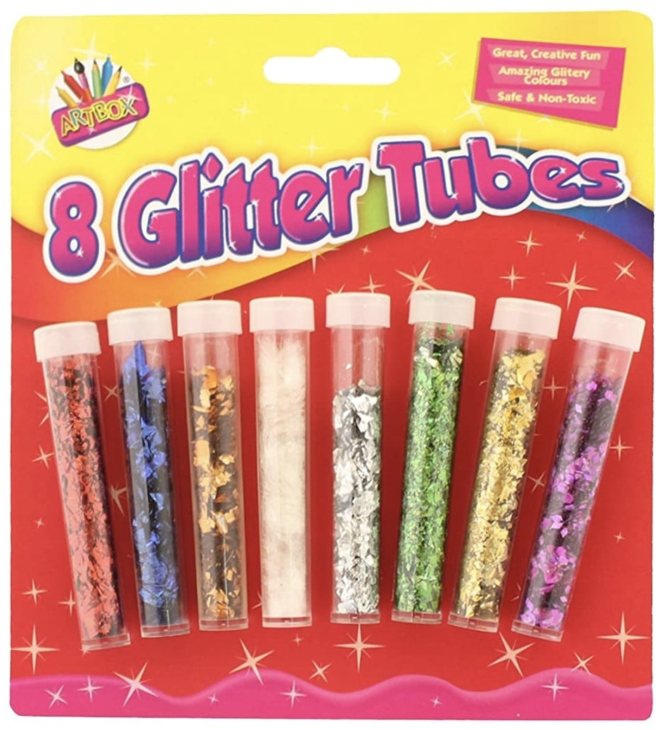 Art box pack of 8 glitter tubes