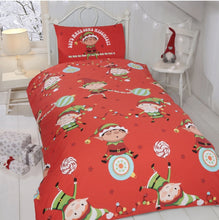 Load image into Gallery viewer, Naughty Elf Christmas Duvet
