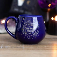 Load image into Gallery viewer, Blue Fortune Teller Colour Changing Mug
